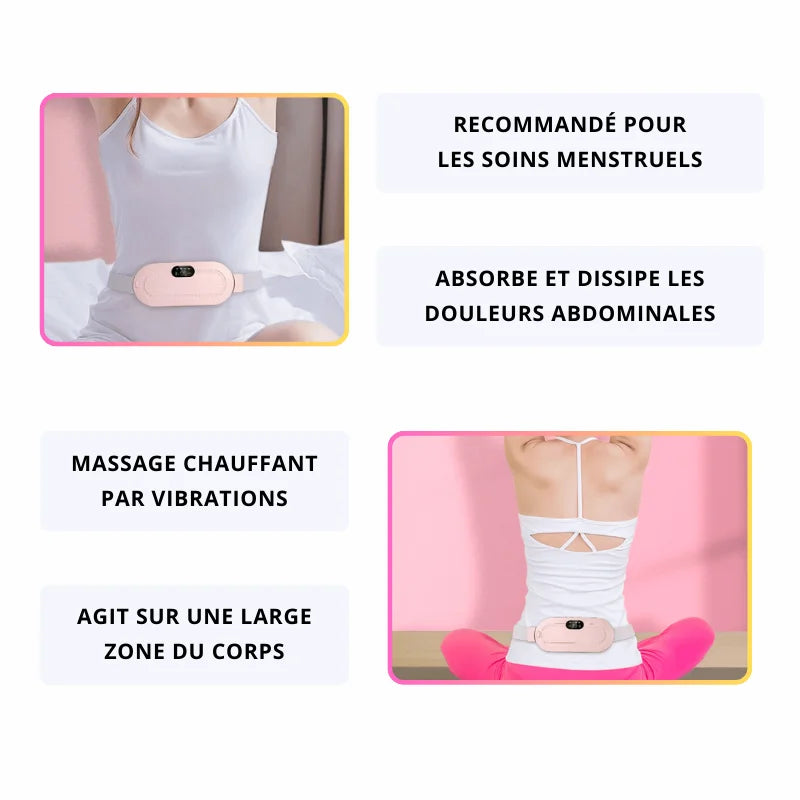 Soulagement instantané des crampes menstruelles – Ceinture chauffante et vibrante - DreamScape